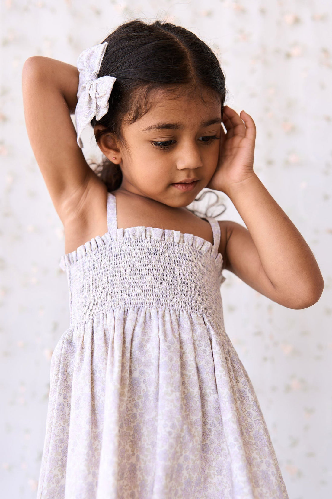 Organic Cotton Mira Dress - Chloe Lavender Childrens Dress from Jamie Kay USA