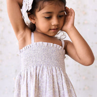 Organic Cotton Mira Dress - Chloe Lavender Childrens Dress from Jamie Kay USA