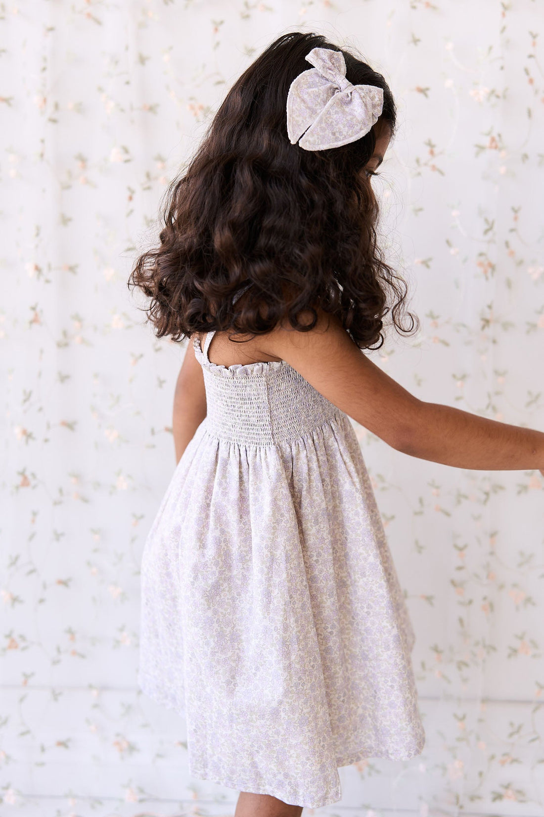 Organic Cotton Mira Dress - Chloe Lavender Childrens Dress from Jamie Kay USA