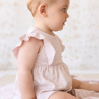 Organic Cotton Elianna Playsuit - Addie Lilac Childrens Playsuit from Jamie Kay USA