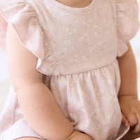 Organic Cotton Elianna Playsuit - Addie Lilac Childrens Playsuit from Jamie Kay USA