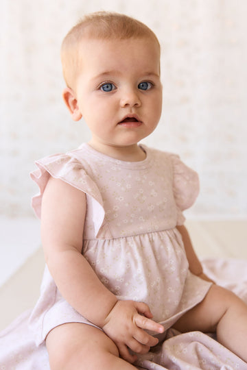 Organic Cotton Elianna Playsuit - Addie Lilac Childrens Playsuit from Jamie Kay USA