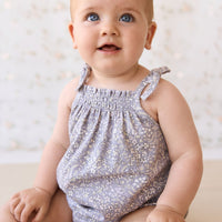 Organic Cotton Cassie Playsuit - April Lilac Childrens Playsuit from Jamie Kay USA