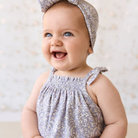 Organic Cotton Cassie Playsuit - April Lilac Childrens Playsuit from Jamie Kay USA