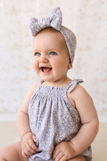 Organic Cotton Cassie Playsuit - April Lilac Childrens Playsuit from Jamie Kay USA