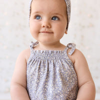 Organic Cotton Cassie Playsuit - April Lilac Childrens Playsuit from Jamie Kay USA