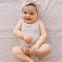 Organic Cotton Bridget Singlet Bodysuit - Chloe Lavender Childrens Bodysuit from Jamie Kay USA