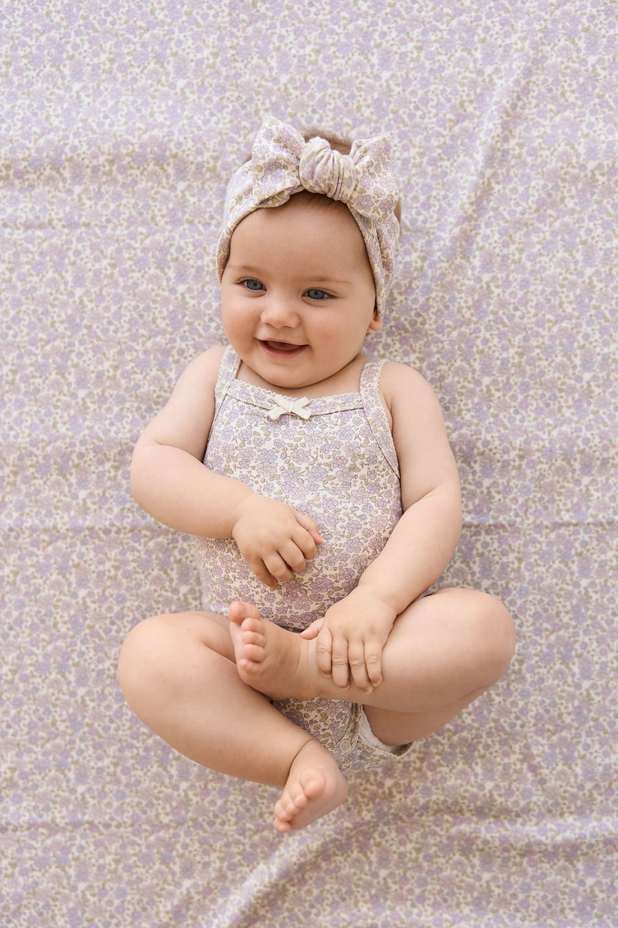 Organic Cotton Bridget Singlet Bodysuit - Chloe Lavender Childrens Bodysuit from Jamie Kay USA