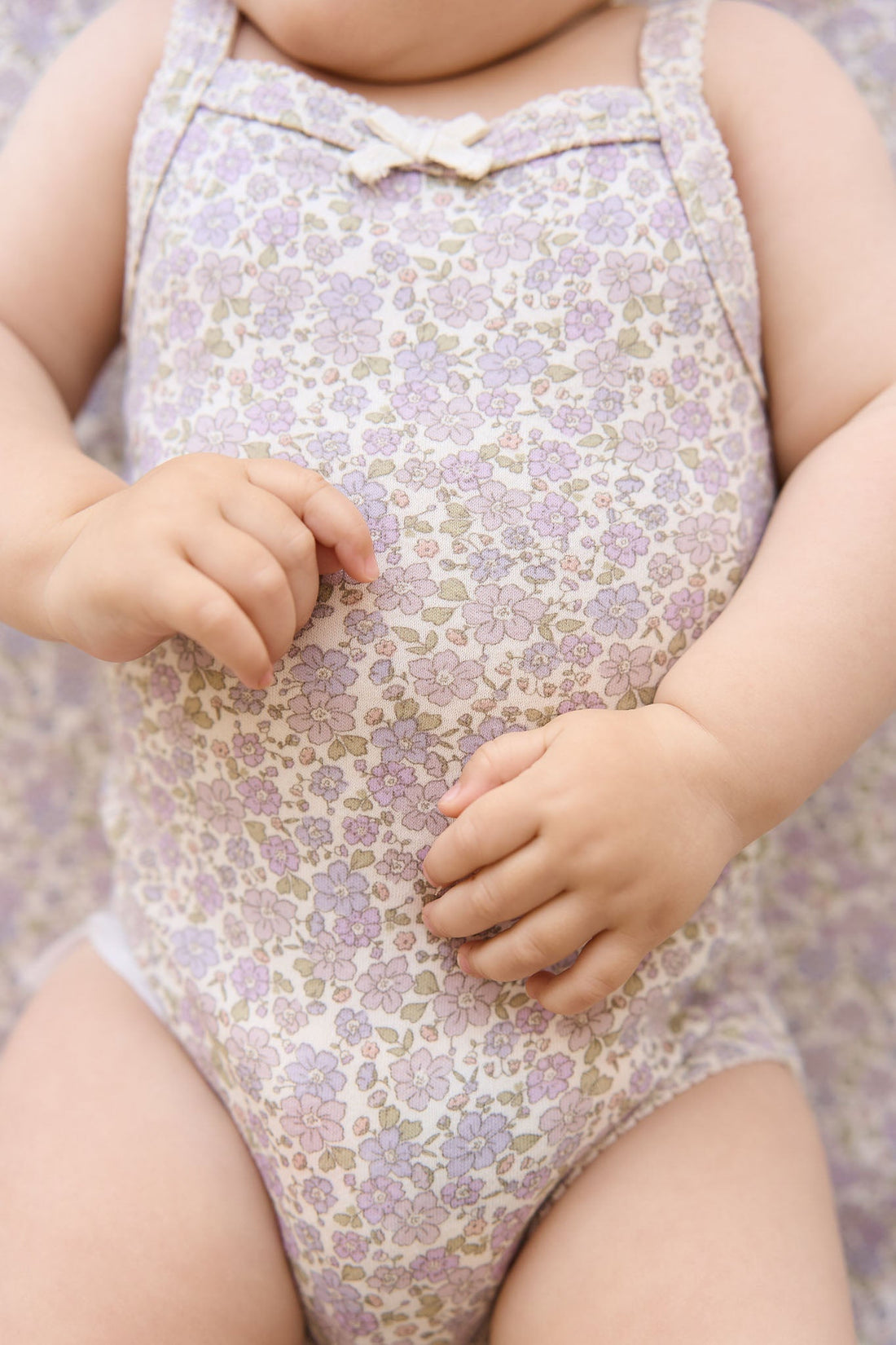 Organic Cotton Bridget Singlet Bodysuit - Chloe Lavender Childrens Bodysuit from Jamie Kay USA