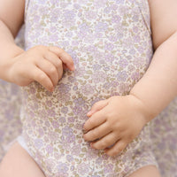 Organic Cotton Bridget Singlet Bodysuit - Chloe Lavender Childrens Bodysuit from Jamie Kay USA