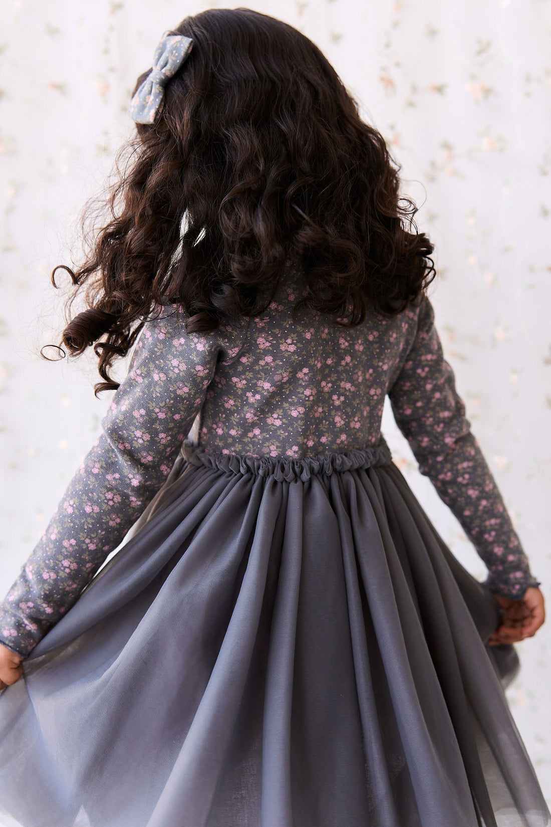 Anna Tulle Dress - Rosalie Floral Lava Childrens Dress from Jamie Kay USA