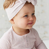 Organic Cotton Fine Rib Lilian Headband - Tulip Fleck Childrens Headband from Jamie Kay USA