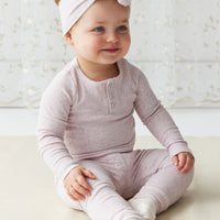 Organic Cotton Fine Rib Lilian Headband - Tulip Fleck Childrens Headband from Jamie Kay USA