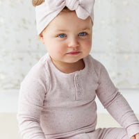 Organic Cotton Fine Rib Lilian Headband - Tulip Fleck Childrens Headband from Jamie Kay USA