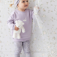 Organic Cotton Everyday Legging - April Lilac Childrens Legging from Jamie Kay USA