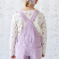 Organic Cotton Long Sleeve Top - Sweet William Floral Natural Childrens Top from Jamie Kay USA