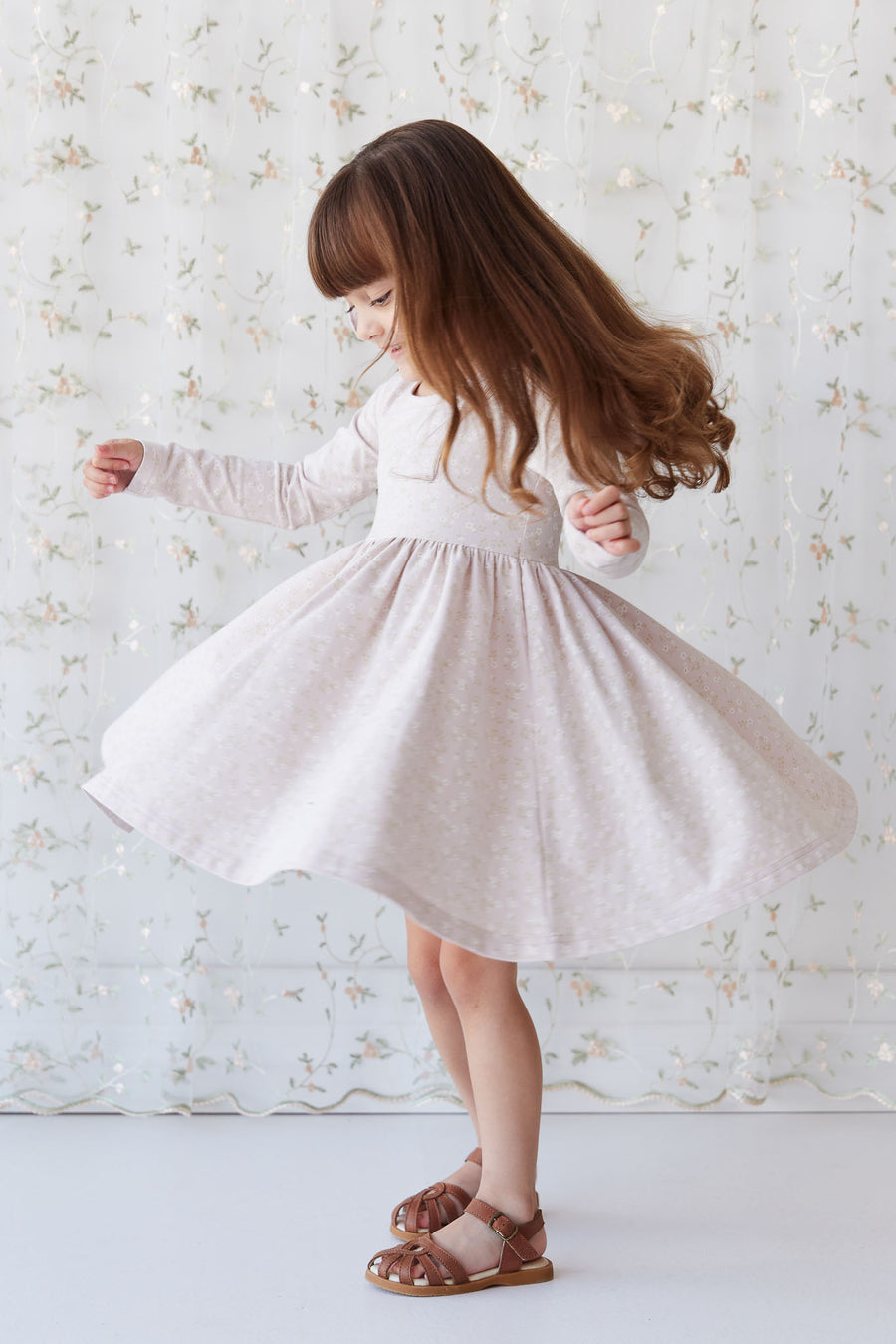 Organic Cotton Tallulah Dress - Addie Lilac Childrens Dress from Jamie Kay USA