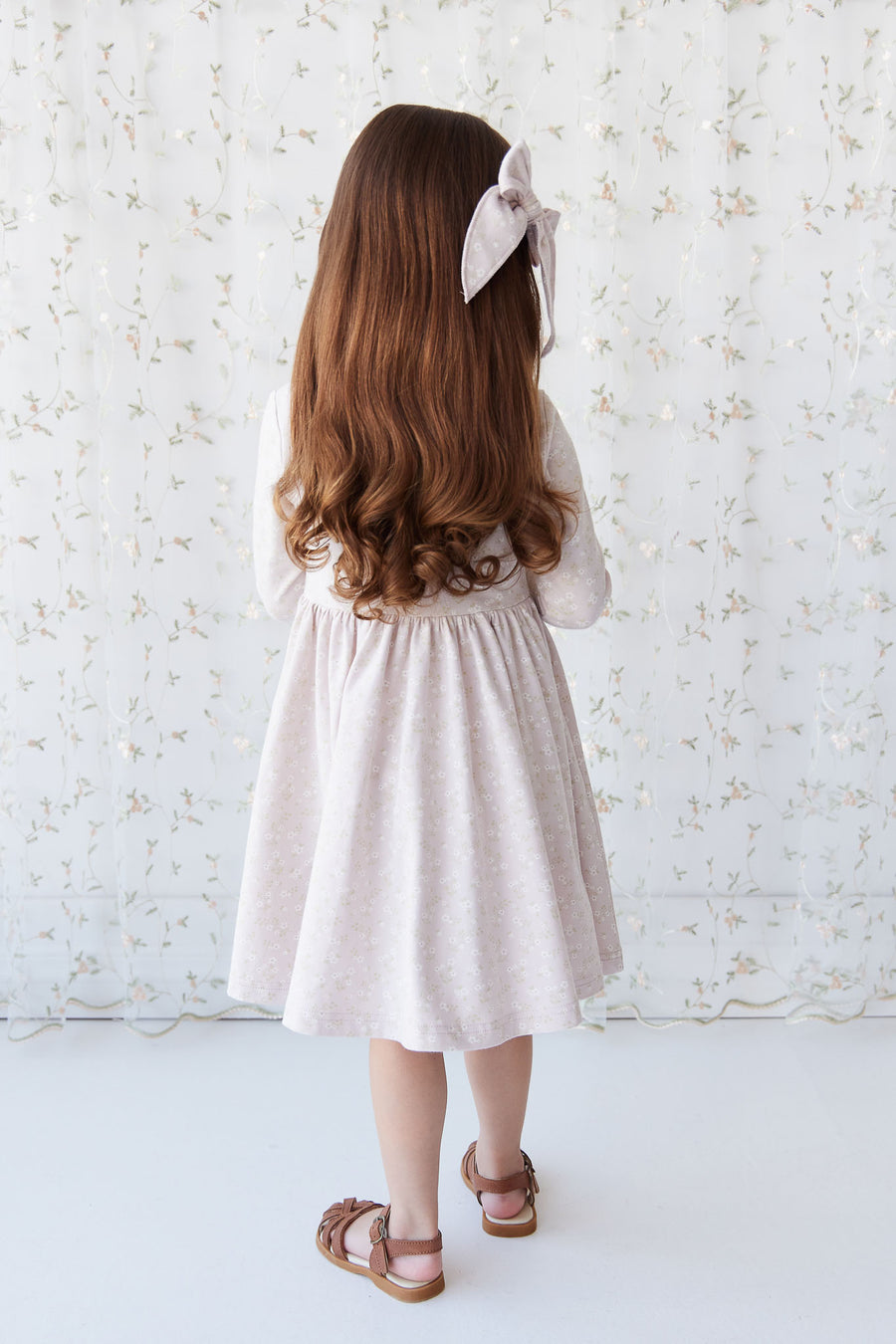 Organic Cotton Tallulah Dress - Addie Lilac Childrens Dress from Jamie Kay USA