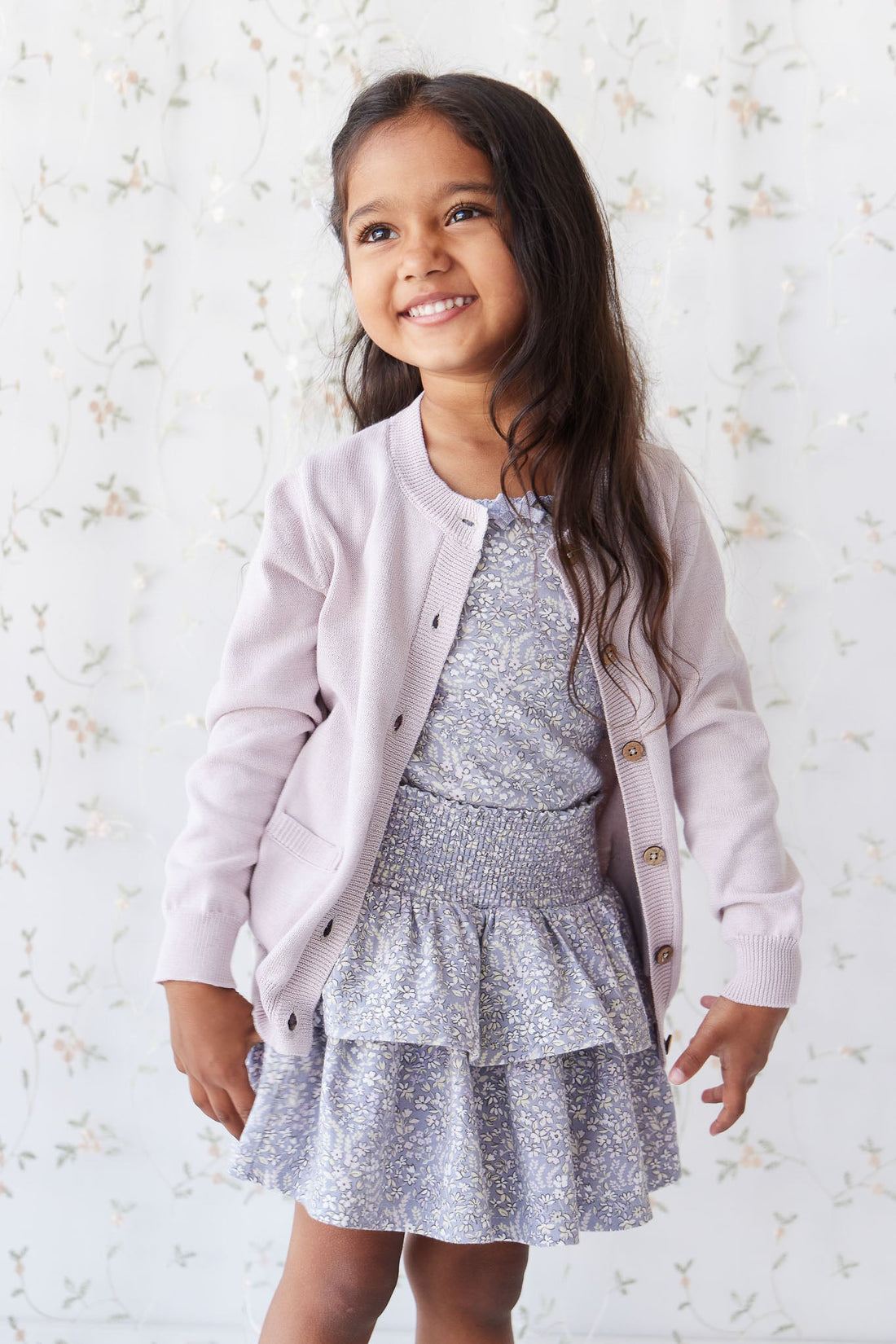 Organic Cotton Ruby Skirt - April Lilac Childrens Skirt from Jamie Kay USA