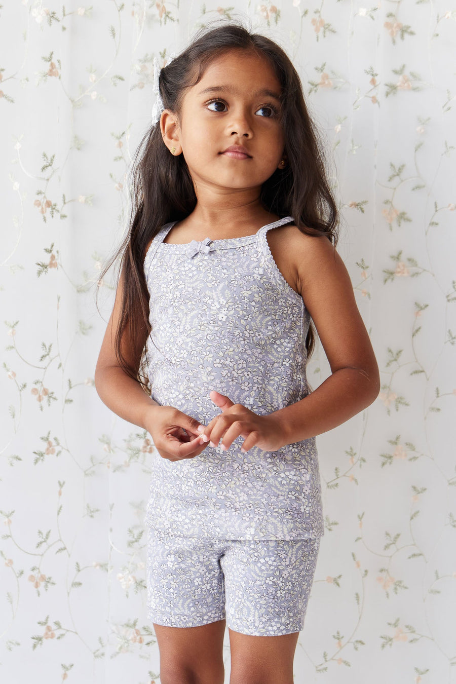 Organic Cotton Singlet - April Lilac Childrens Singlet from Jamie Kay USA