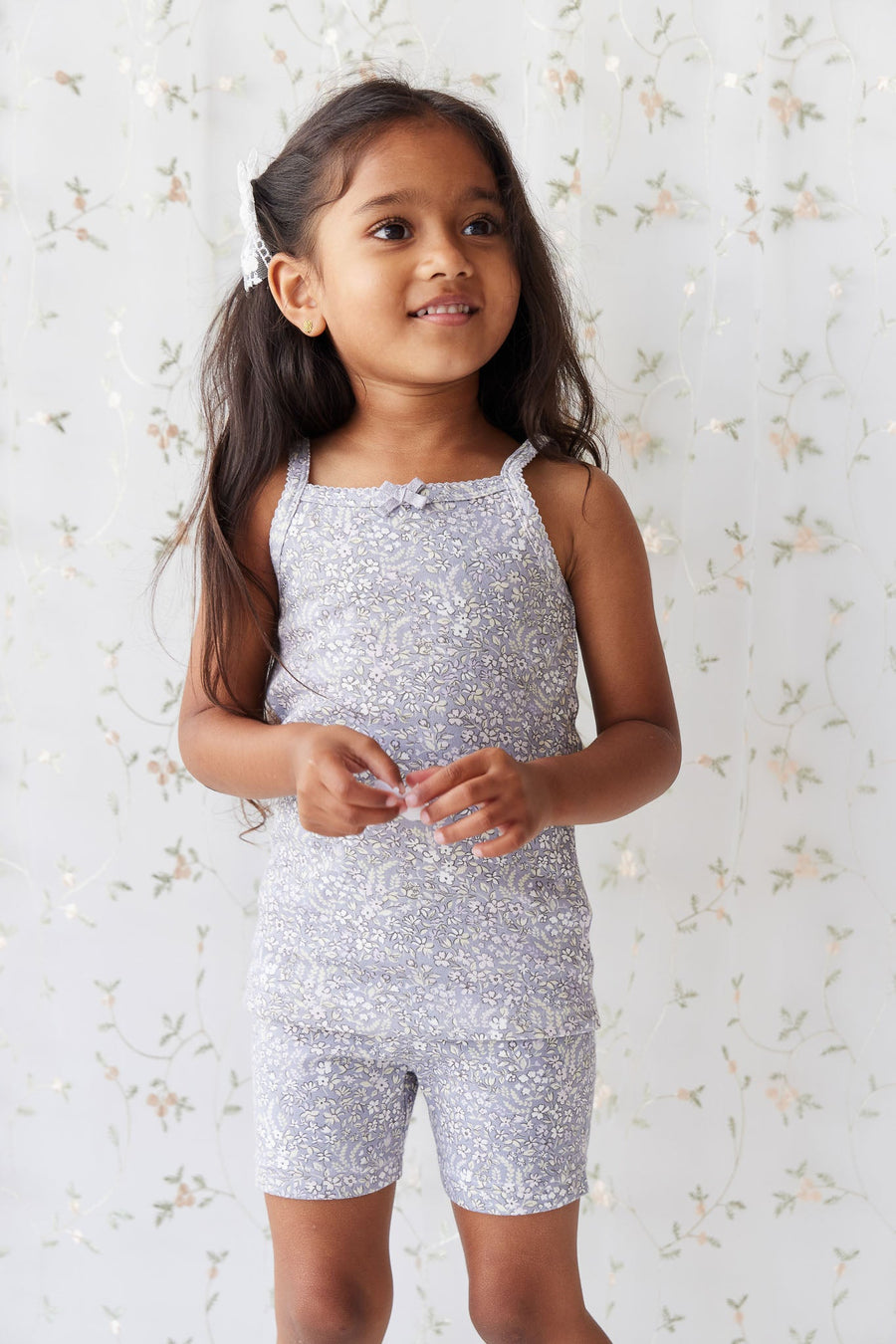 Organic Cotton Singlet - April Lilac Childrens Singlet from Jamie Kay USA