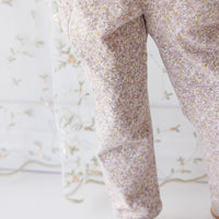 Jordie Cotton Twill Overall - Chloe Lilac Childrens Overall from Jamie Kay USA