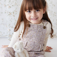 Jordie Cotton Twill Overall - Chloe Lilac Childrens Overall from Jamie Kay USA