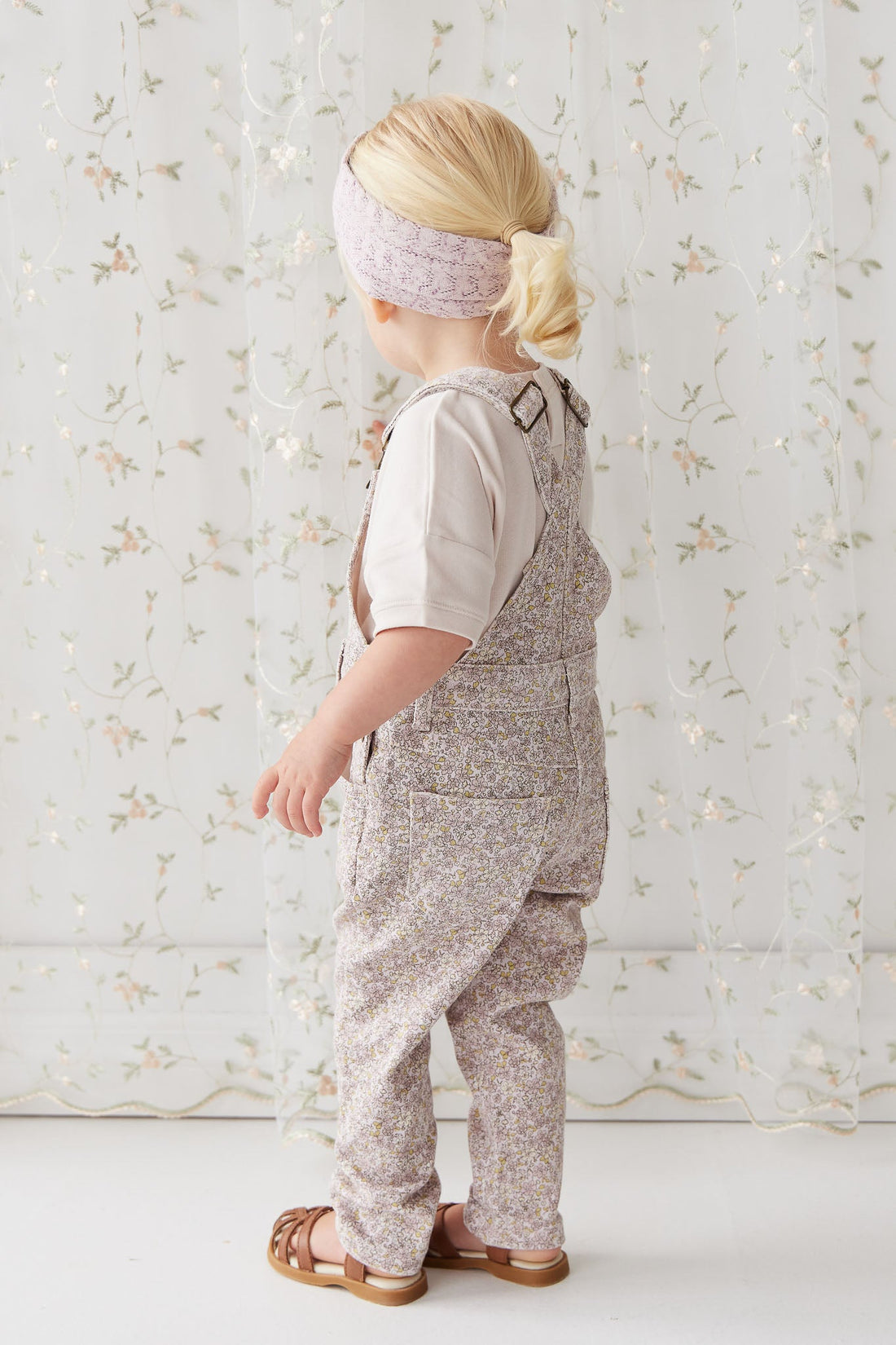 Jordie Cotton Twill Overall - Chloe Lilac Childrens Overall from Jamie Kay USA