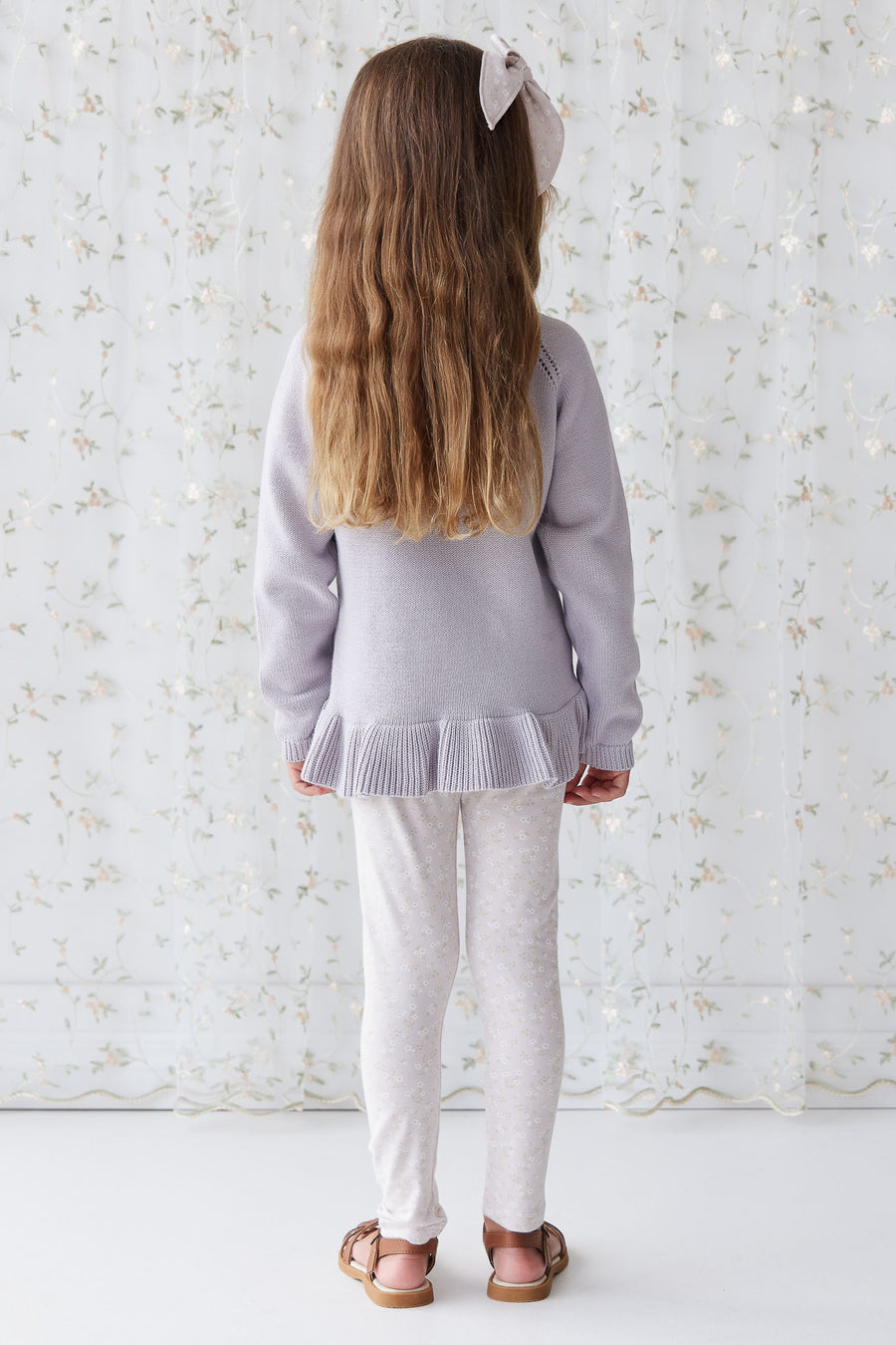 Organic Cotton Everyday Legging - Addie Lilac Childrens Legging from Jamie Kay USA