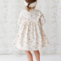 Organic Cotton Poppy Dress - Sweet William Floral Natural Childrens Dress from Jamie Kay USA