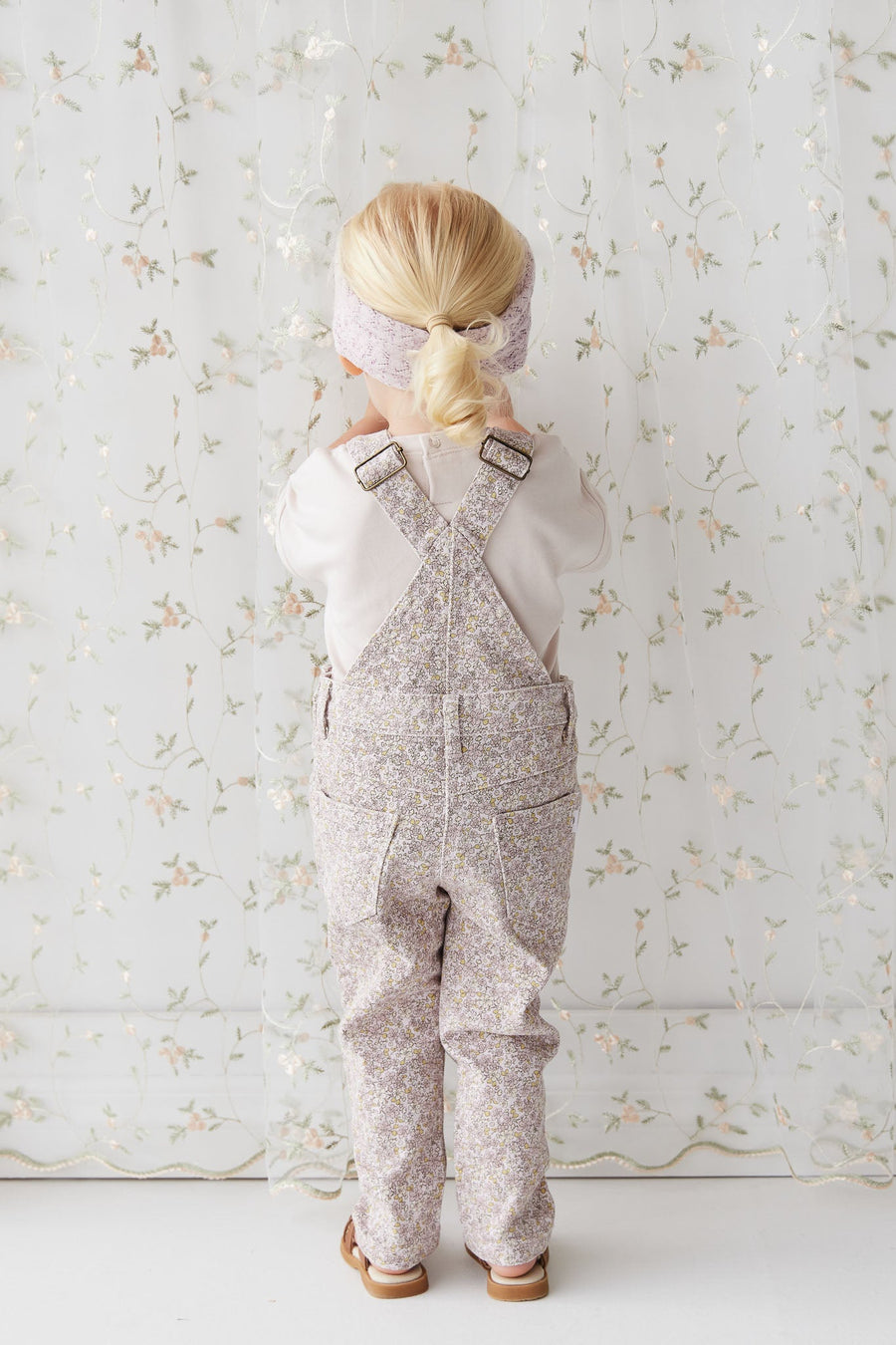 Jordie Cotton Twill Overall - Chloe Lilac Childrens Overall from Jamie Kay USA