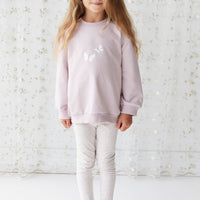 Organic Cotton Aubrey Sweatshirt - Violet Tint Childrens Top from Jamie Kay USA