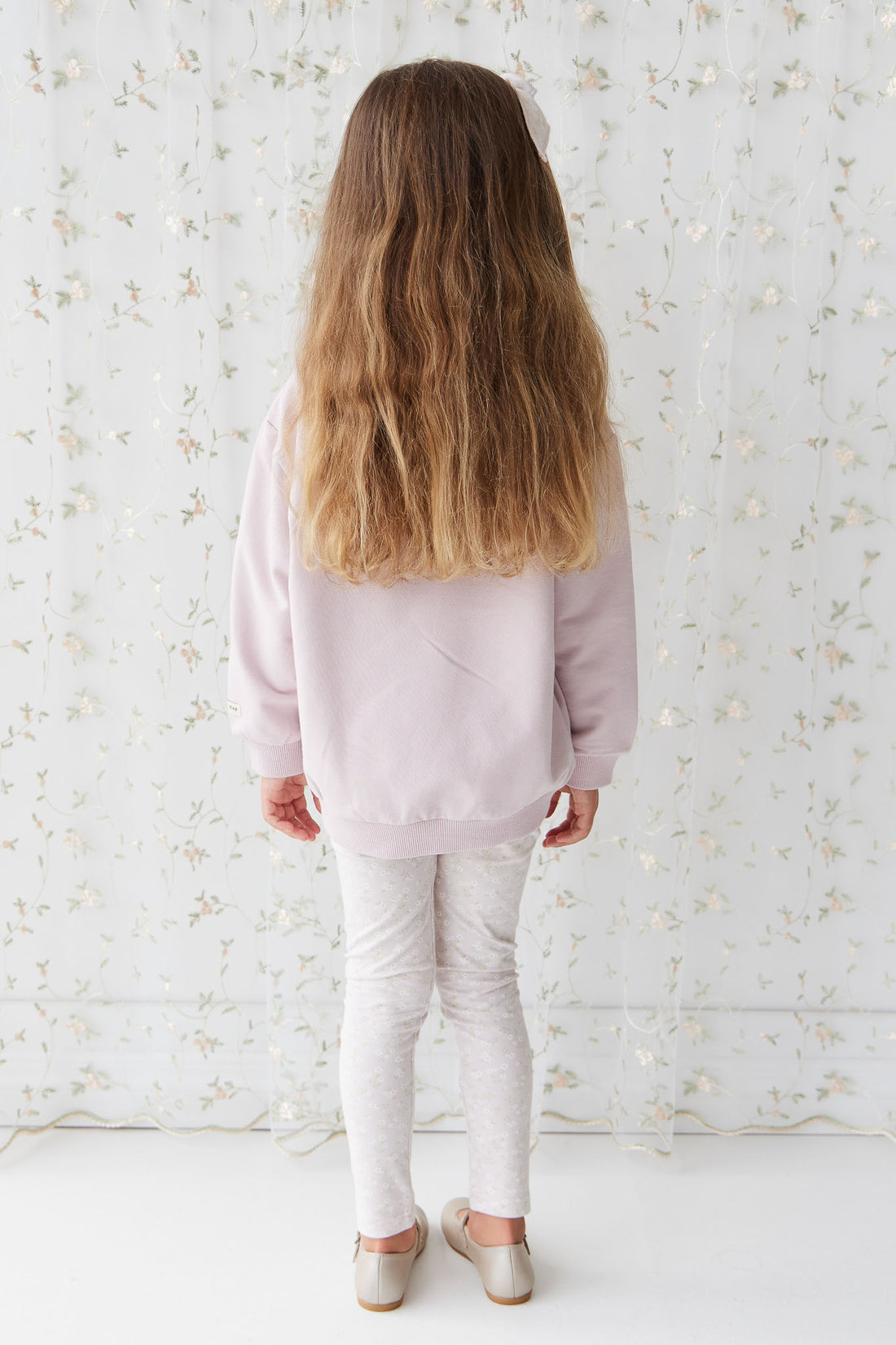 Organic Cotton Aubrey Sweatshirt - Violet Tint Childrens Top from Jamie Kay USA