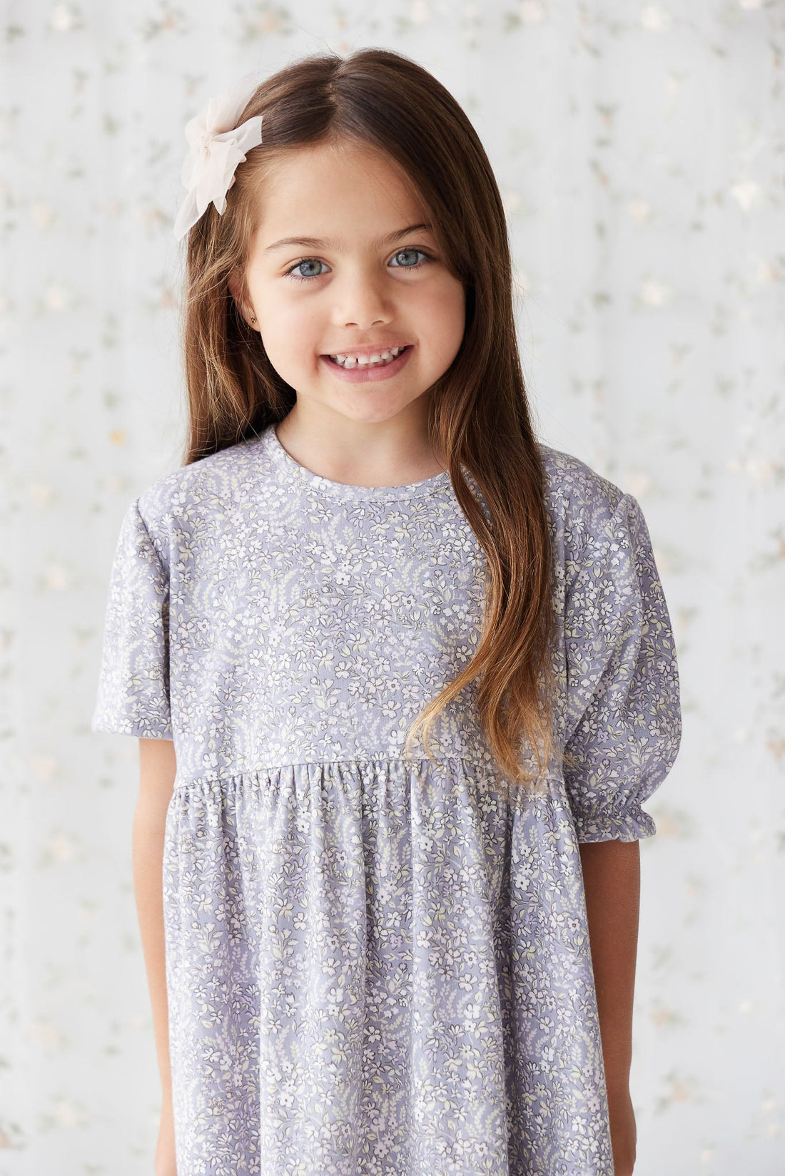 Organic Cotton Penny Dress - April Lilac Childrens Dress from Jamie Kay USA