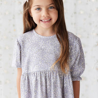 Organic Cotton Penny Dress - April Lilac Childrens Dress from Jamie Kay USA