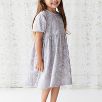 Organic Cotton Penny Dress - April Lilac Childrens Dress from Jamie Kay USA