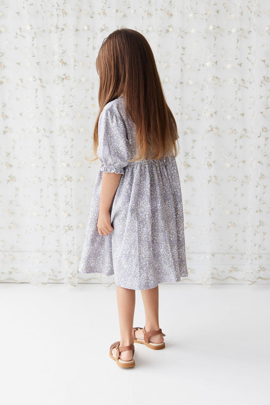 Organic Cotton Penny Dress - April Lilac Childrens Dress from Jamie Kay USA