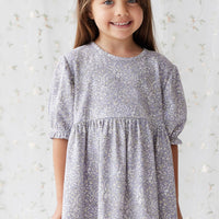 Organic Cotton Penny Dress - April Lilac Childrens Dress from Jamie Kay USA