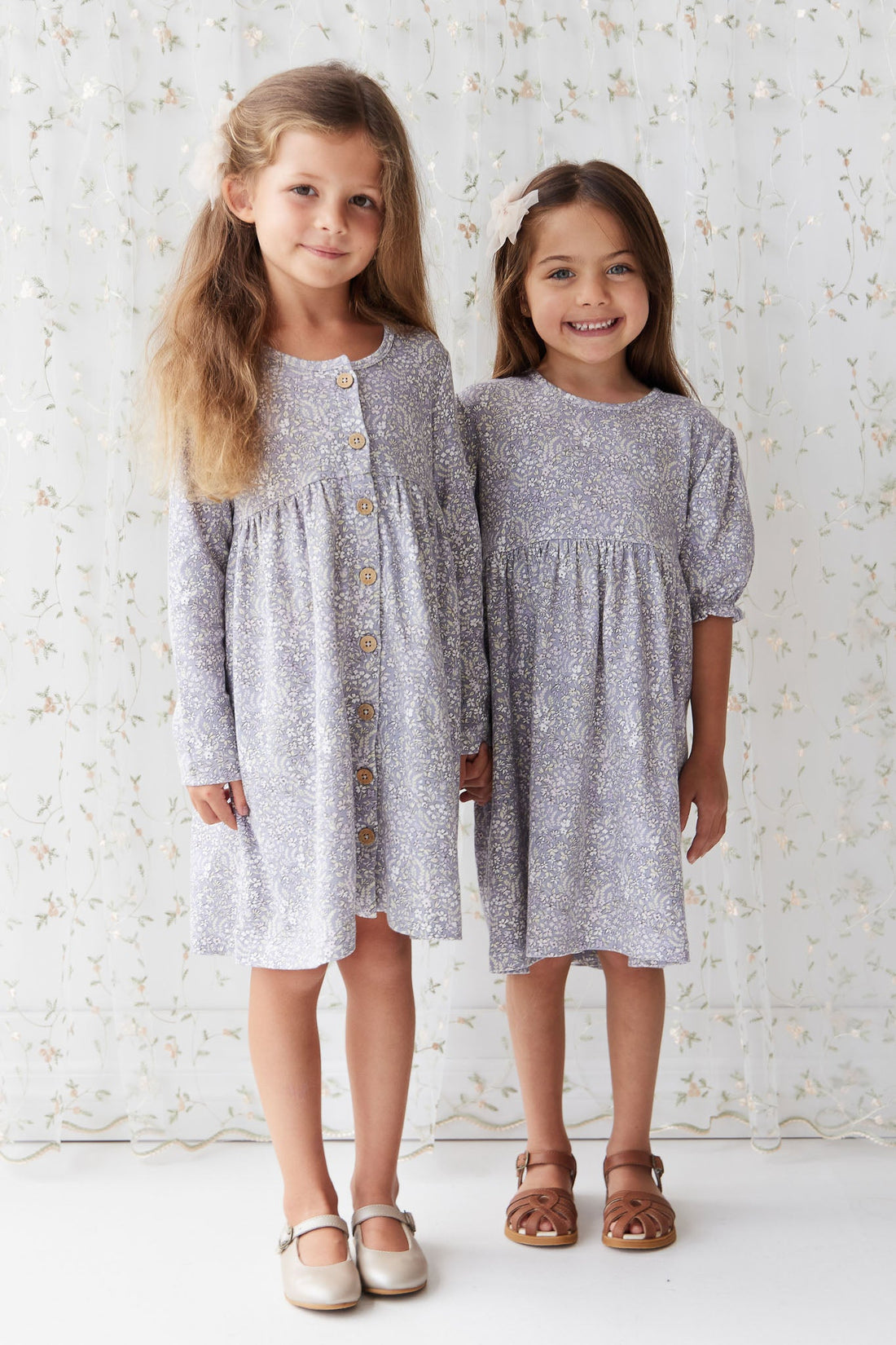 Organic Cotton Penny Dress - April Lilac Childrens Dress from Jamie Kay USA