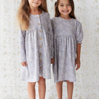 Organic Cotton Penny Dress - April Lilac Childrens Dress from Jamie Kay USA