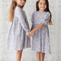 Organic Cotton Penny Dress - April Lilac Childrens Dress from Jamie Kay USA