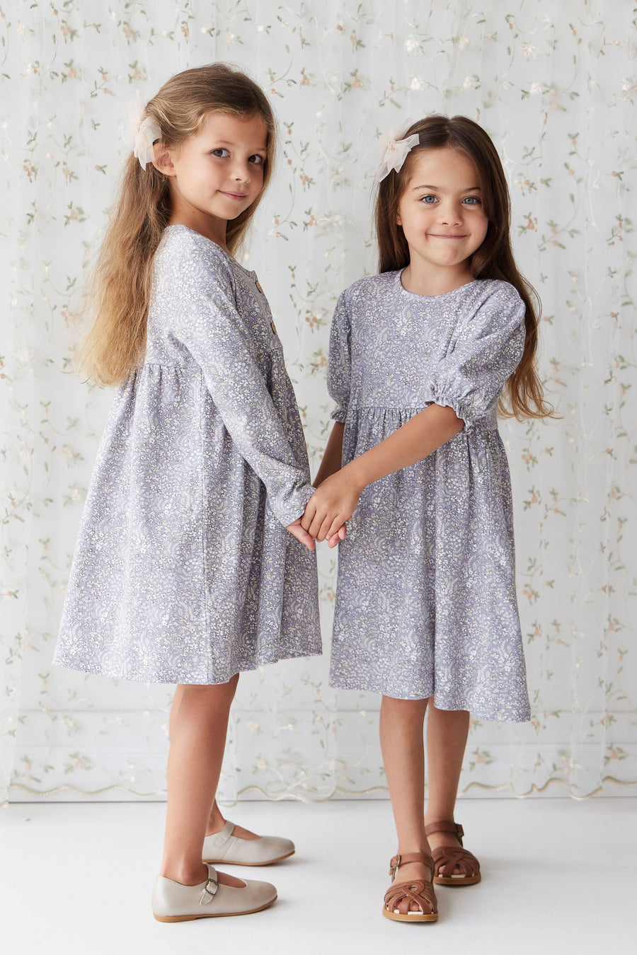 Organic Cotton Penny Dress - April Lilac Childrens Dress from Jamie Kay USA