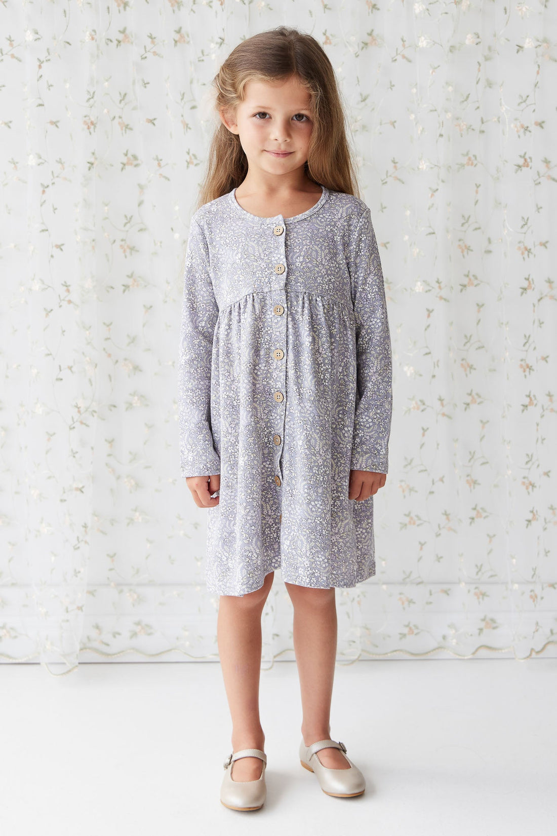 Organic Cotton Poppy Dress - April Lilac Childrens Dress from Jamie Kay USA