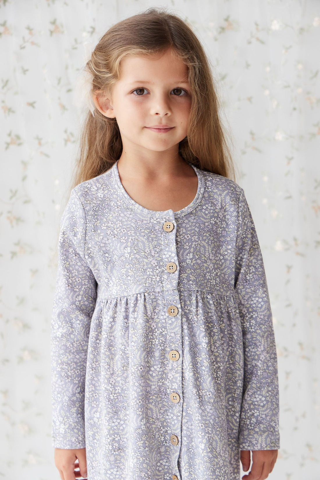 Organic Cotton Poppy Dress - April Lilac Childrens Dress from Jamie Kay USA