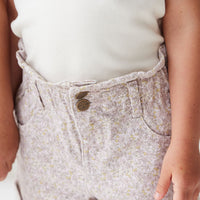 Grace Cotton Twill Short - Chloe Lilac Childrens Short from Jamie Kay USA