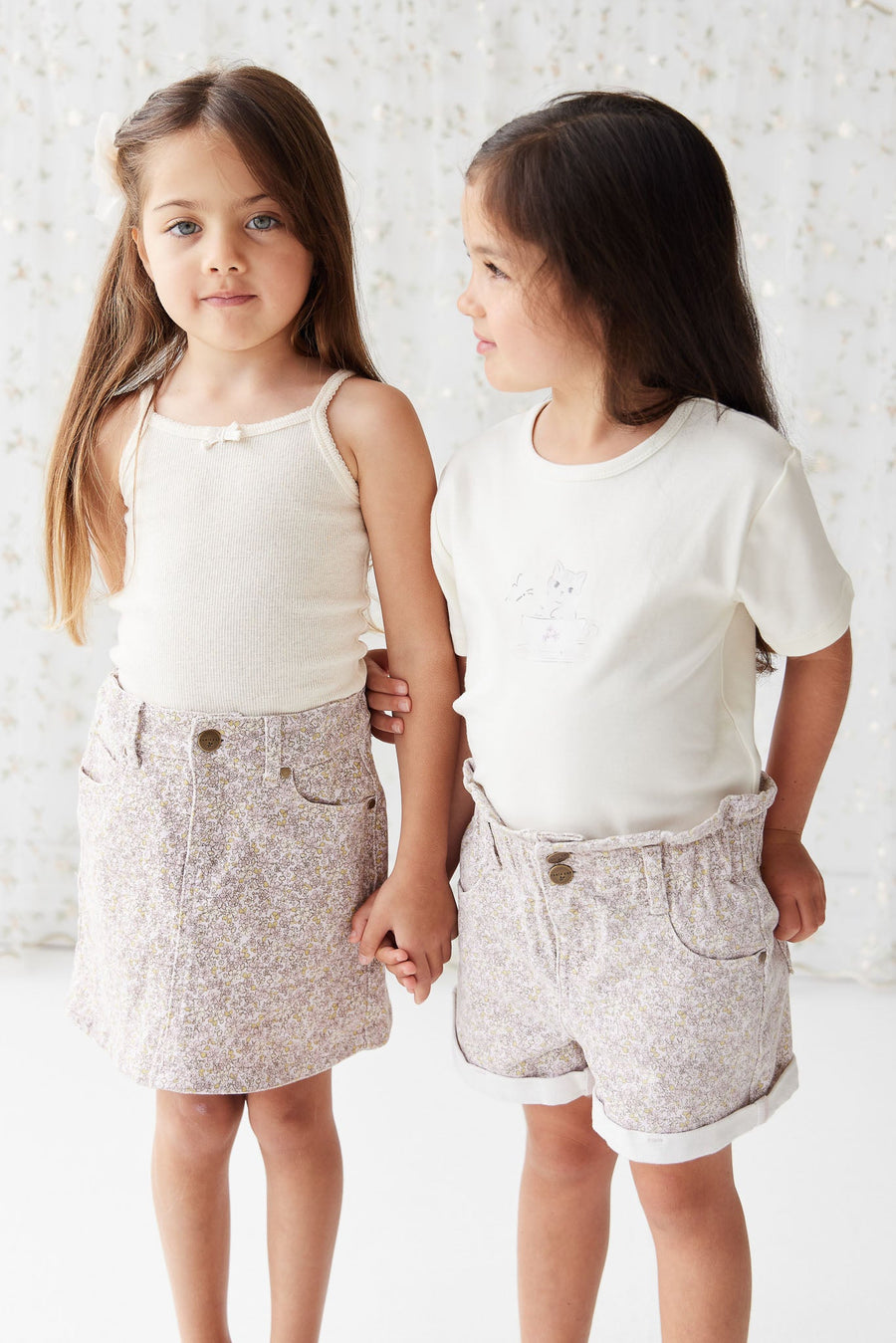 Grace Cotton Twill Short - Chloe Lilac Childrens Short from Jamie Kay USA