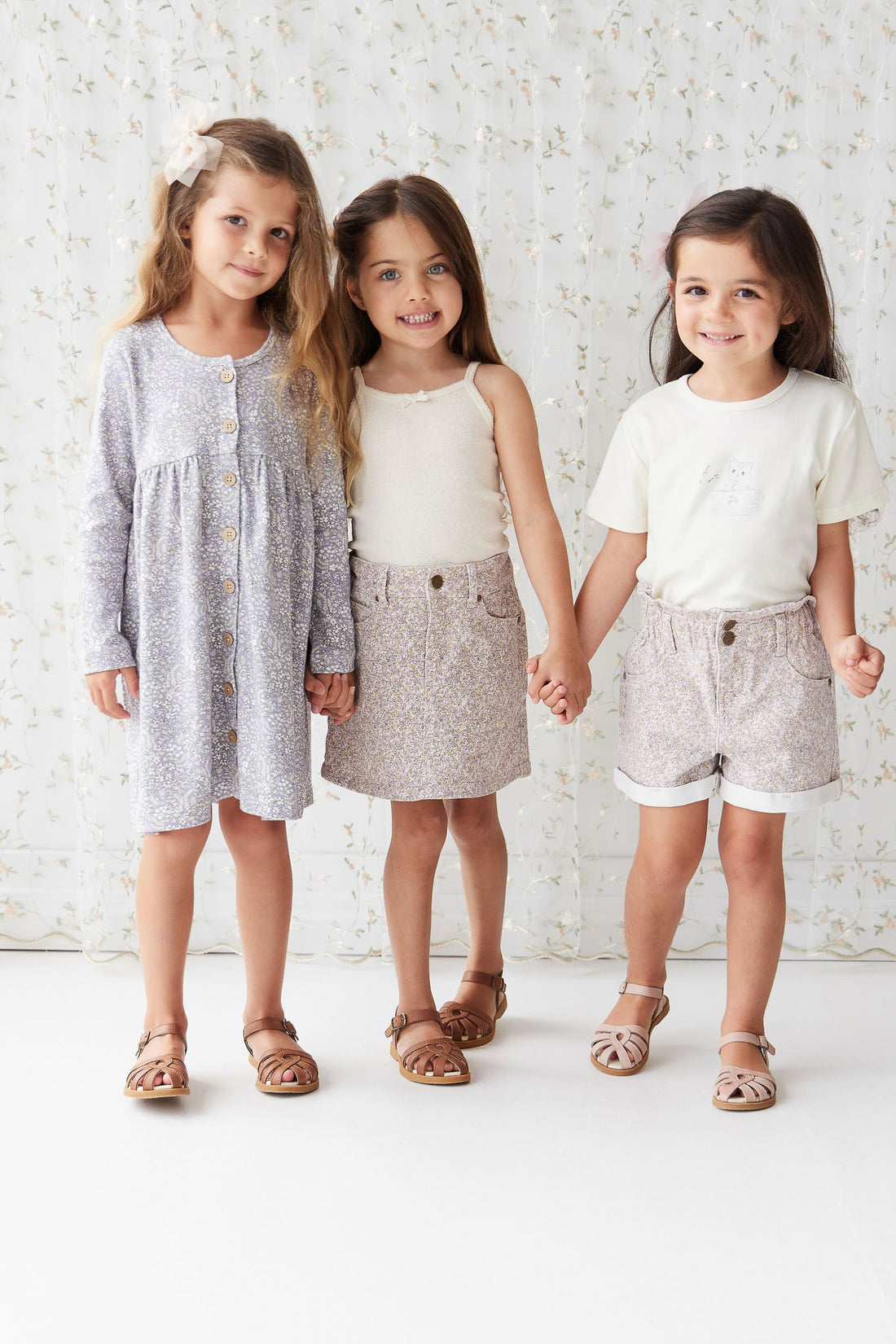 Grace Cotton Twill Short - Chloe Lilac Childrens Short from Jamie Kay USA