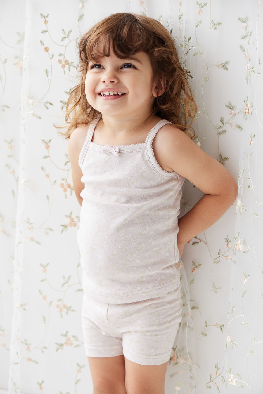 Organic Cotton Singlet - Addie Lilac Childrens Singlet from Jamie Kay USA