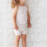 Organic Cotton Everyday Bike Short - Addie Lilac Childrens Short from Jamie Kay USA