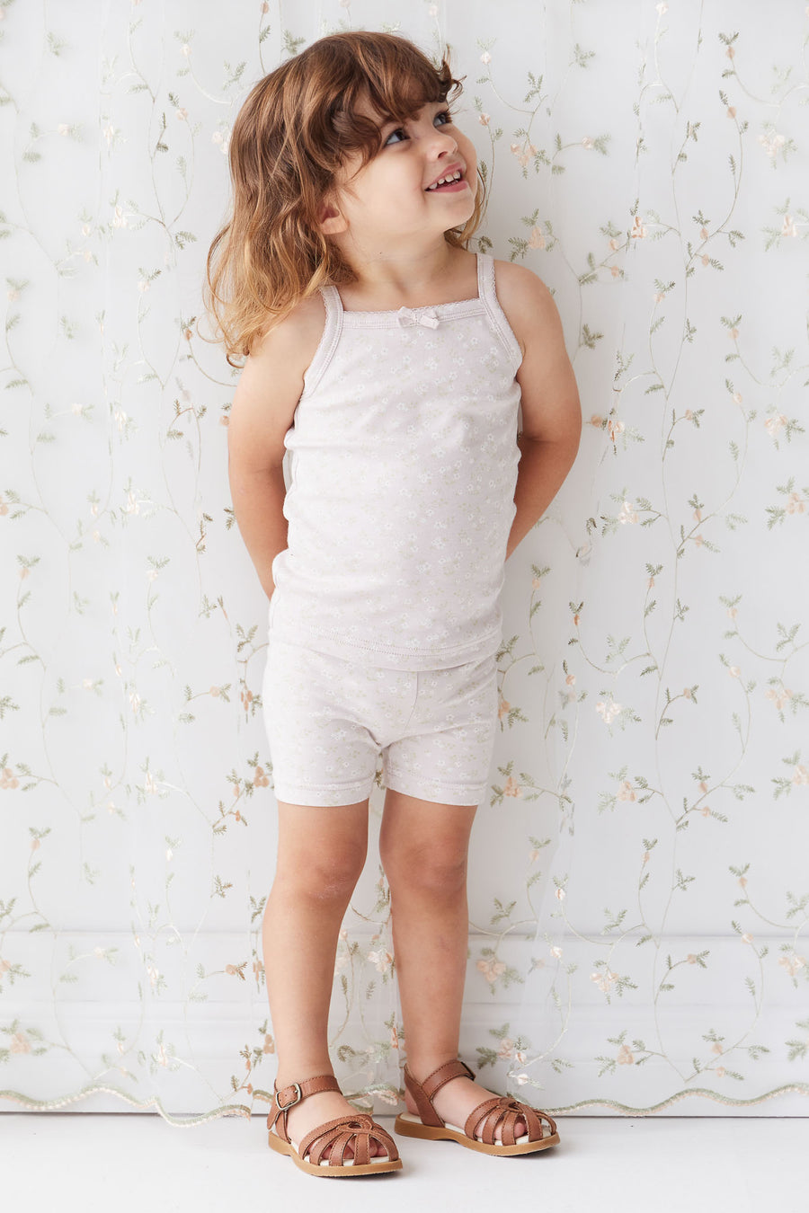 Organic Cotton Singlet - Addie Lilac Childrens Singlet from Jamie Kay USA